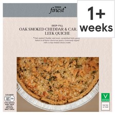 Tesco Finest Oak Smoked Cheddar & Caramelised Leek Quiche 400g