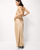 image 6 of The F&F Edit Satin Lace Trim Co-ord Midi Skirt in Camel