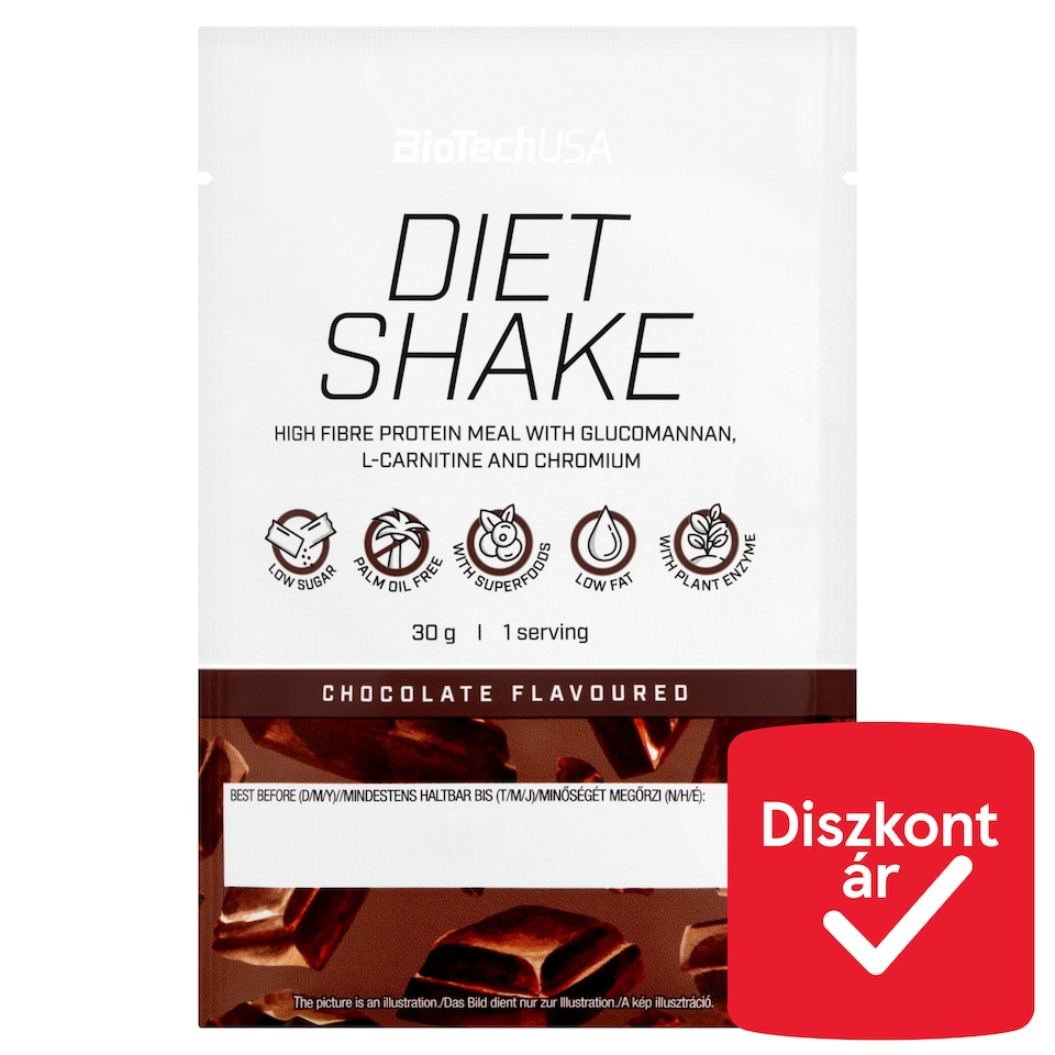 image 1 of BioTechUSA Diet Shake Chocolate Flavoured Whey Protein Drink Powder 30 g