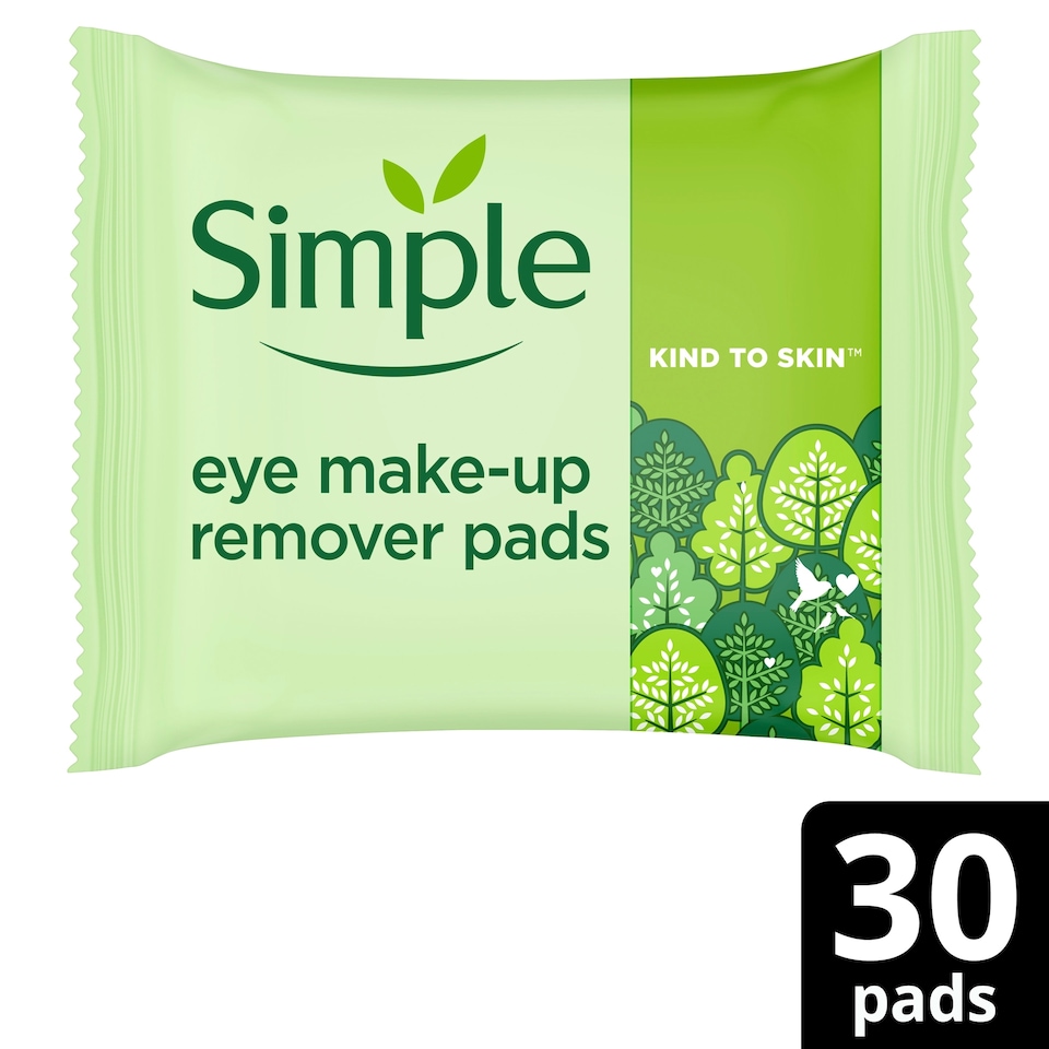 image 1 of Simple Kind To Eyes Eye Make-Up Remover Pads 30S