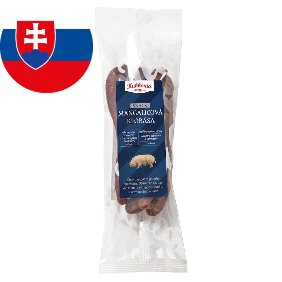 Kukkonia Žitnoostrovská mangalica snack klobása 0,160 kg