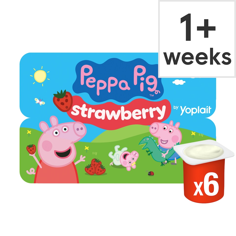 Peppa Pig Strawberry Kids Yoghurt Pots 6x45g