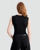 image 4 of F&F Polyamide Twist Detail Sleeveless Bodysuit in Black