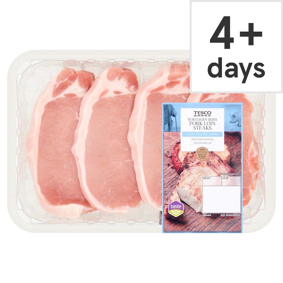 Tesco Northern Irish Pork Loin Steaks  500g