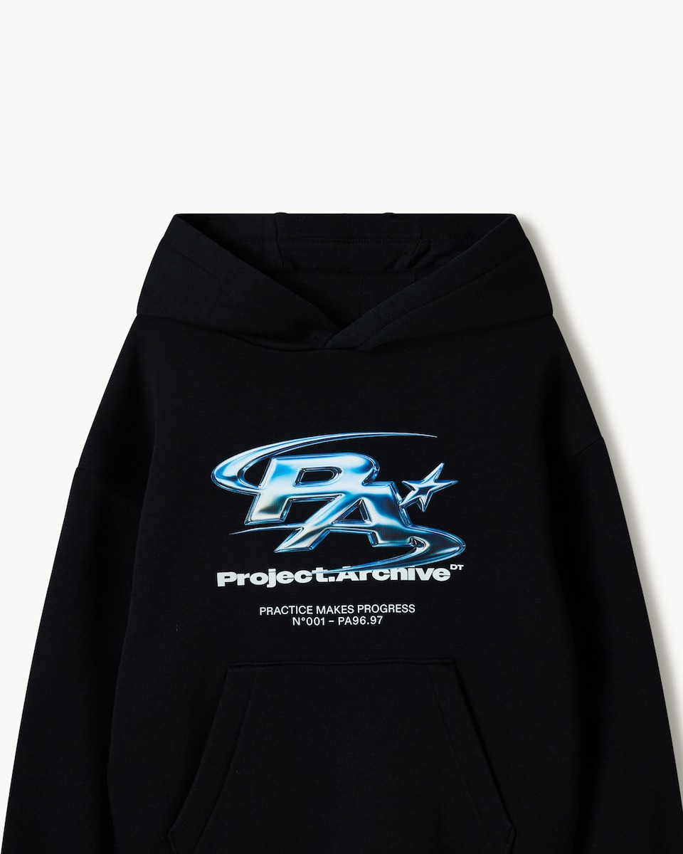 image 1 of F&F Boys Cotton Rich Slogan Hoodie in Black