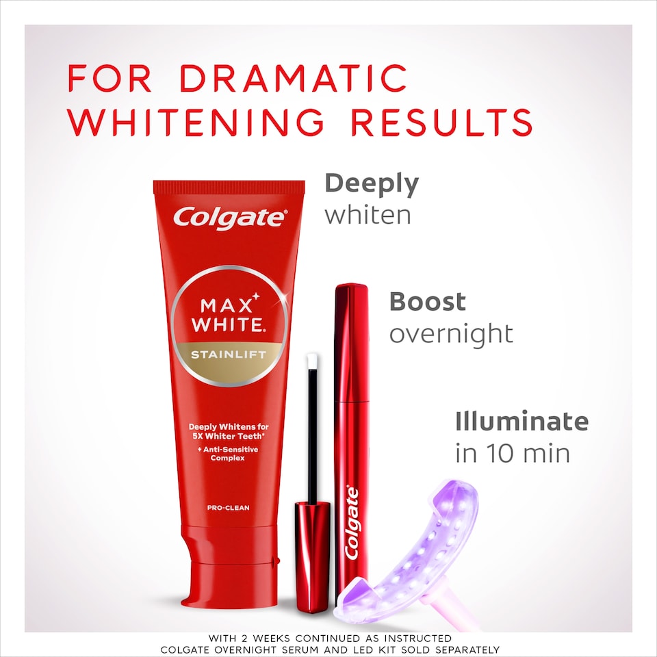 image 1 of Colgate Max White StainLift Whitening Toothpaste 75ml