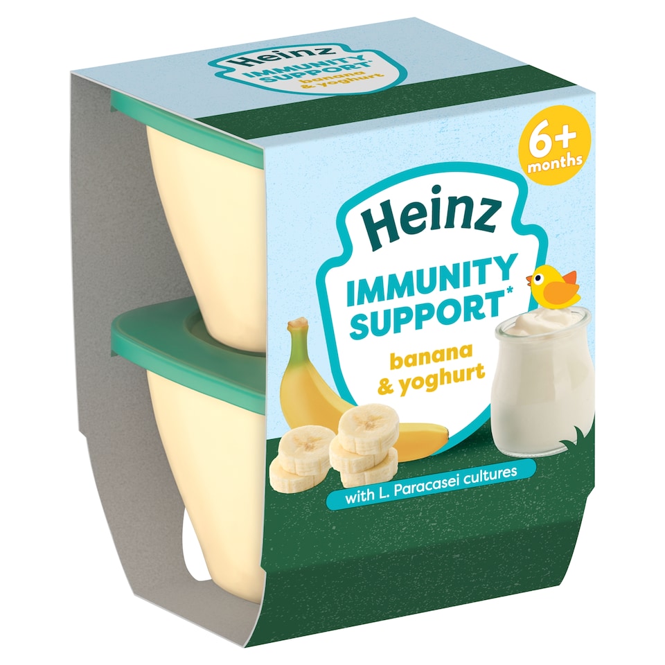 image 1 of Heinz Immunity Support Banana and Yoghurt Pot 6m+ 2 x 100g