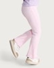 image 3 of F&F Girls 2-Pack Cotton Rich Ribbed Flared Leggings in Multi Pink