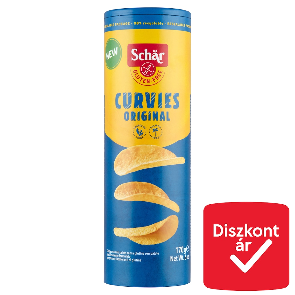 image 1 of Schär Curvies Original Gluten-Free Chips 170 g