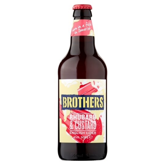Brothers Rhubarb & Custard Cider 500Ml Bottle Tesco Groceries