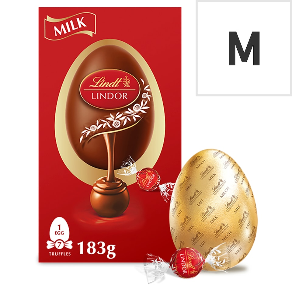 image 1 of Lindt Lindor Milk Chocolate Egg with Milk Truffles 183g