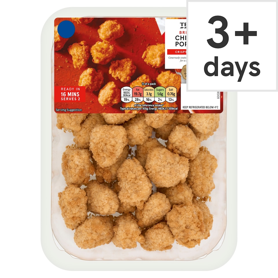 Tesco Breaded Chicken Poppers 250g