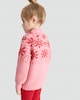 image 3 of F&F Girls Knitted Snowflake Pattern Jumper in Multi Pink
