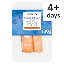 Tesco Ready To Eat Honey Hot Smoked Salmon Fillets 180g