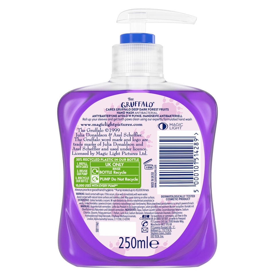 image 1 of Carex Gruffalo Deep Dark Forest Fruits Handwash 250ml