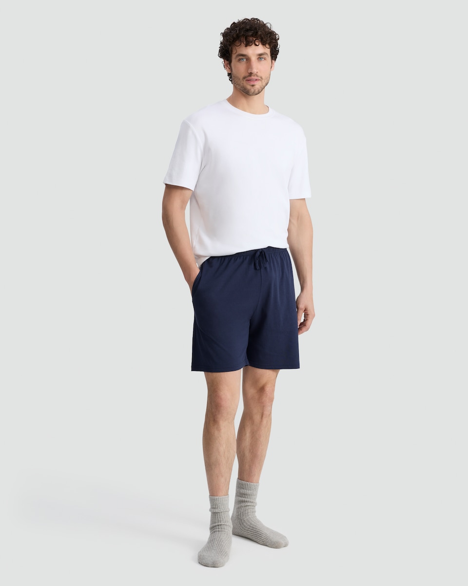 image 1 of F&F 2-Pack Cotton Rich Drawstring Pyjama Shorts in Grey