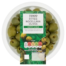 Tesco Italian Pitted Nocellara Olives 140G