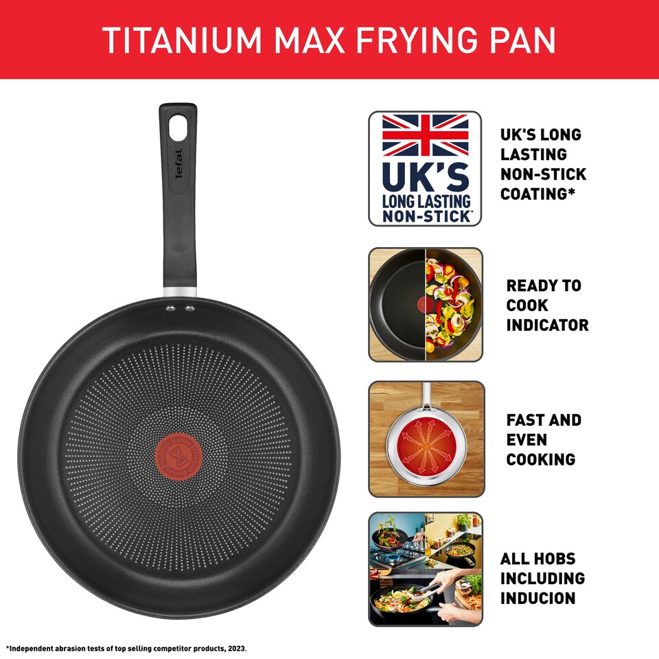 image 1 of Tefal Titanium Max Frying Pan 32Cm