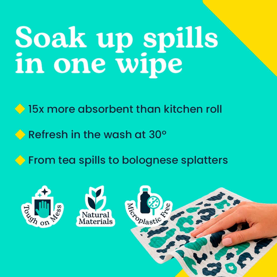 image 1 of Seep Eco Sponge Cloths Zero Plastic washable 2 Cloths