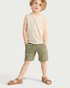 image 1 of F&F Boys Cotton Rich Cargo Shorts in Green