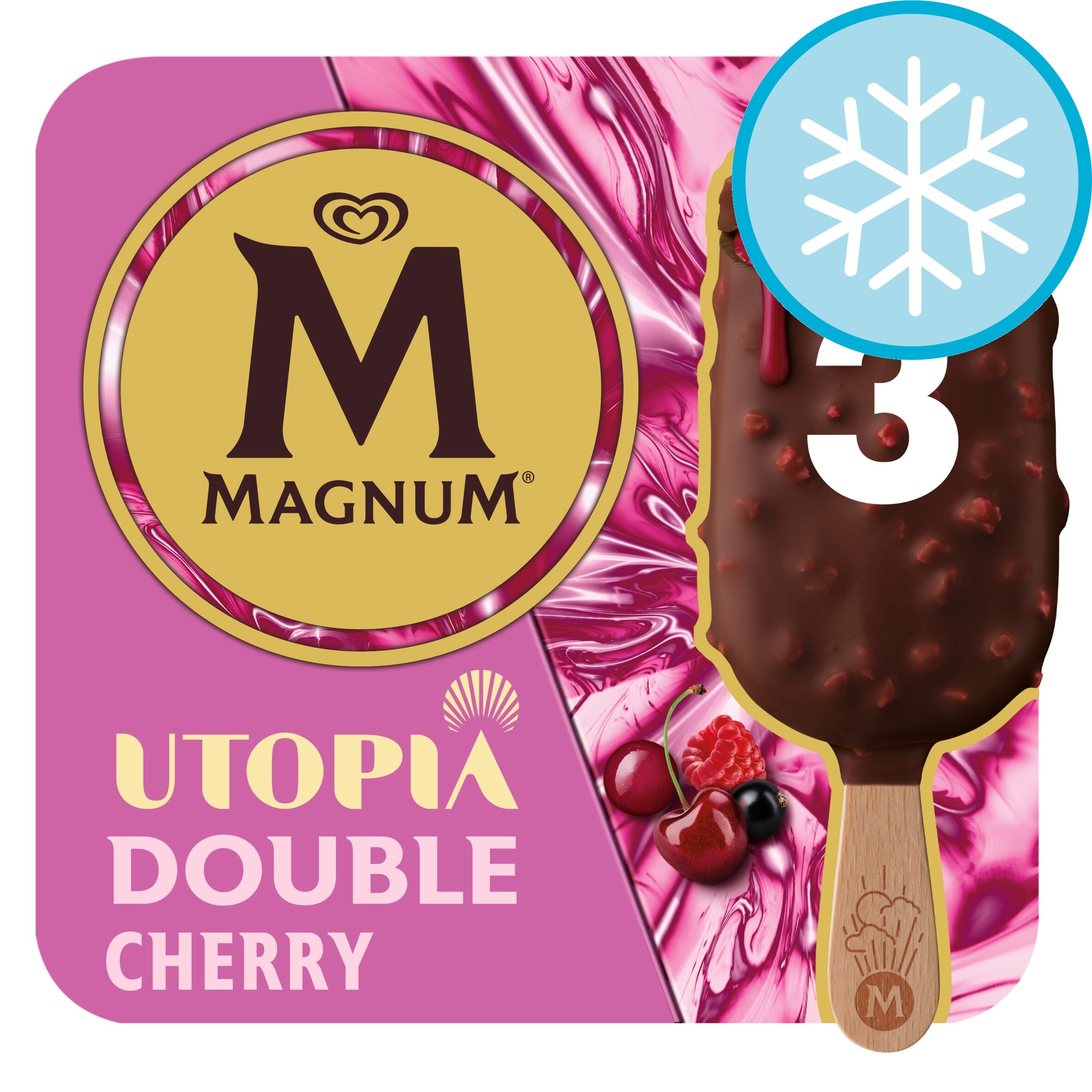 Magnum Utopia Double Cherry Ice Cream Sticks 3 x 85ml