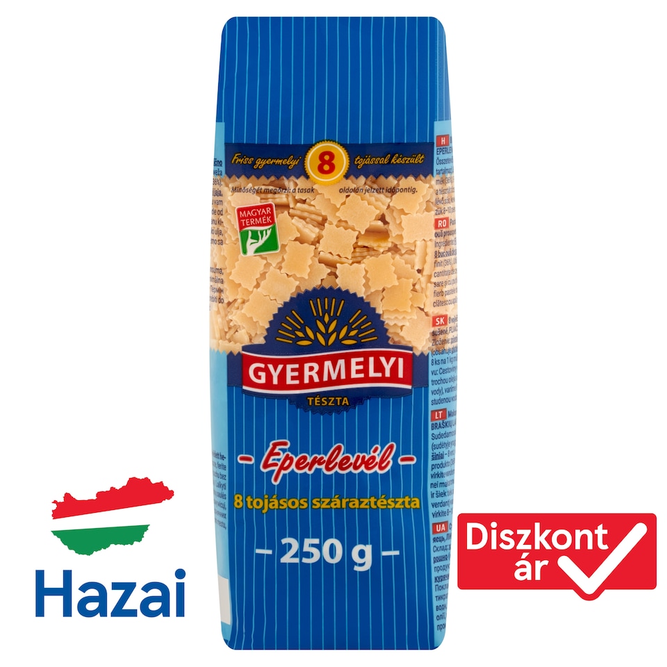 Gyermelyi Strawberry Leaf Dry Pasta with 8 Eggs 250 g