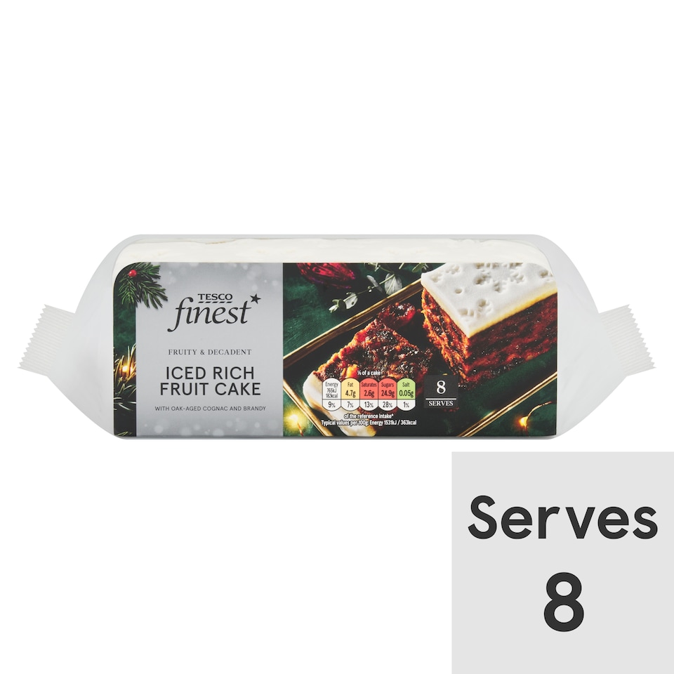 Tesco Finest Iced Rich Fruit Cake 400G