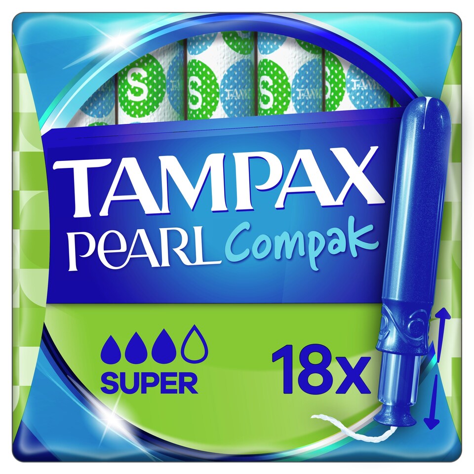 image 1 of Tampax Pearl Compak Super Applicator Tampons 18
