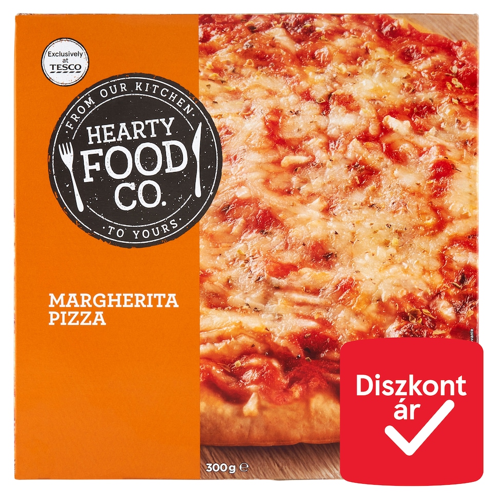Hearty Food Co. gyorsfagyasztott pizza reszelt edámi és mozzarella sajttal 300 g