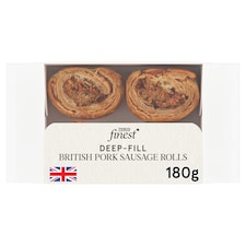 Tesco Finest 4 Deep- Fill Pork Sausage Rolls 180g