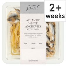 Tesco Finest Atlantic White Anchovies with Lemon 130g