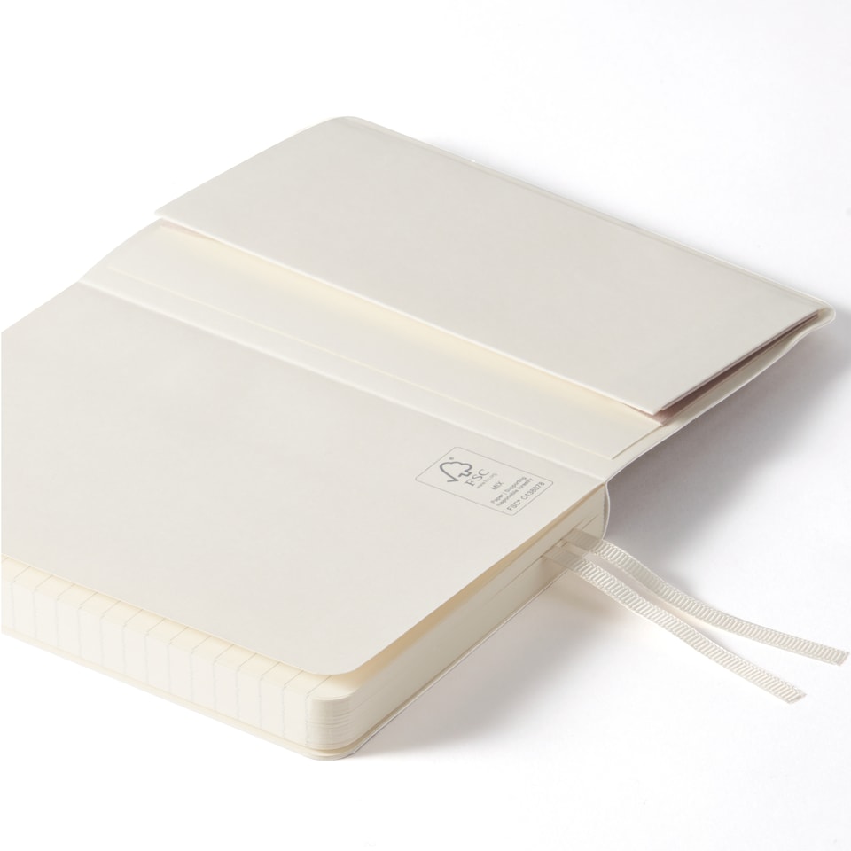 image 1 of Paperchase Agenzio Small Oatmeal Ruled Notebook