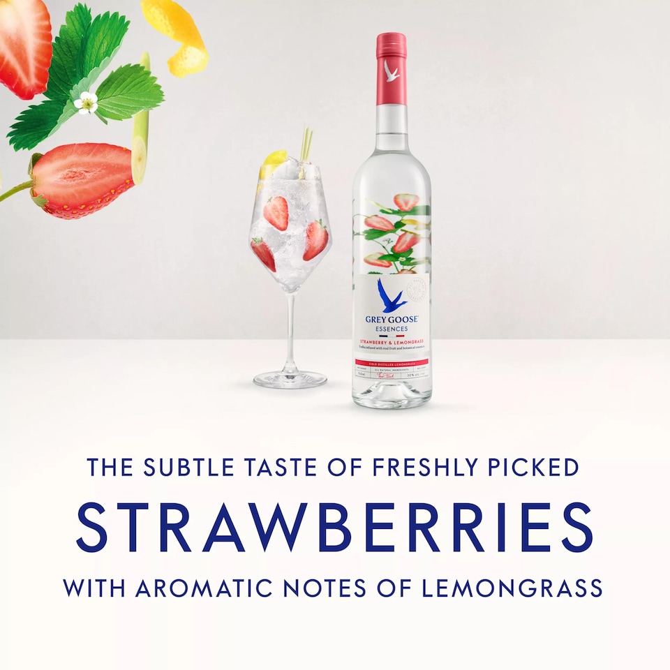 image 1 of Grey Goose Essences Strawberry Lemongrass Vodka Drink 700Ml