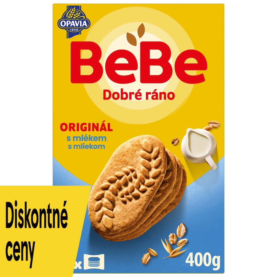 Opavia sušienky BeBe Dobré Ráno s mliekom 8 x 50 g (400 g)