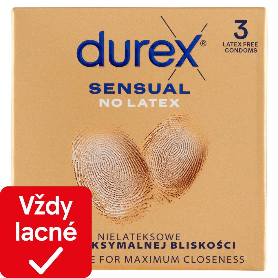 obrázok 1 z Durex Sensual No Latex prezervatívy 3 ks