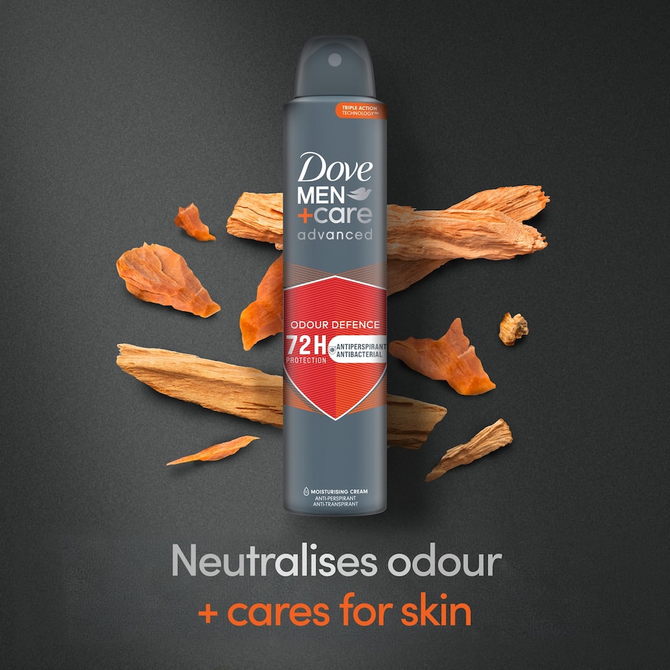 image 1 of Dove Men+Care Odour Defence 72h Antiperspirant Deodorant 200ml