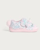 image 1 of F&F Girls Borg Unicorn Slippers in Multi Pink