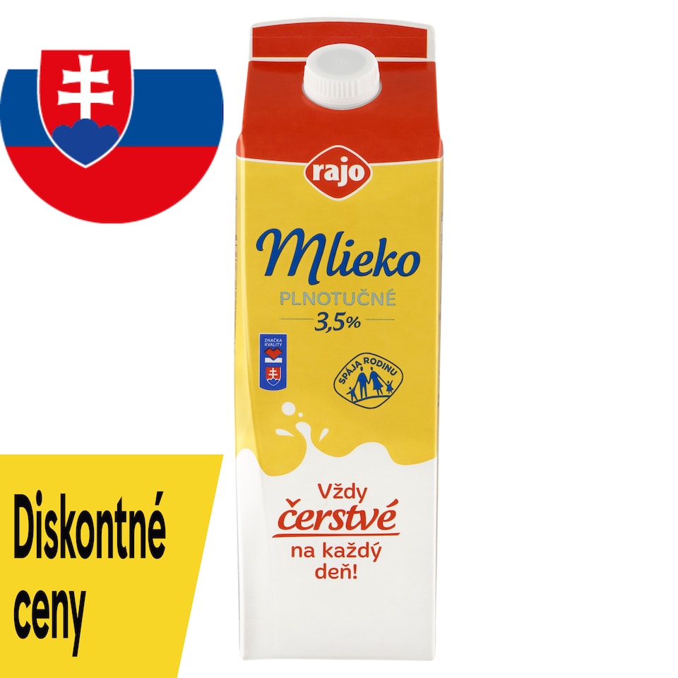obrázok 1 z Rajo Mlieko plnotučné 3,5% 1 l