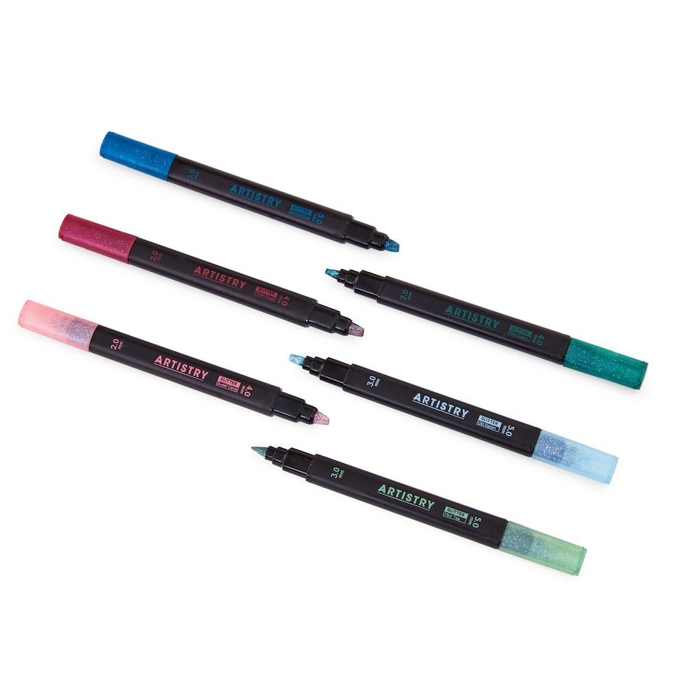 image 1 of Artistry 6pk Metallic Calligraphy Markers