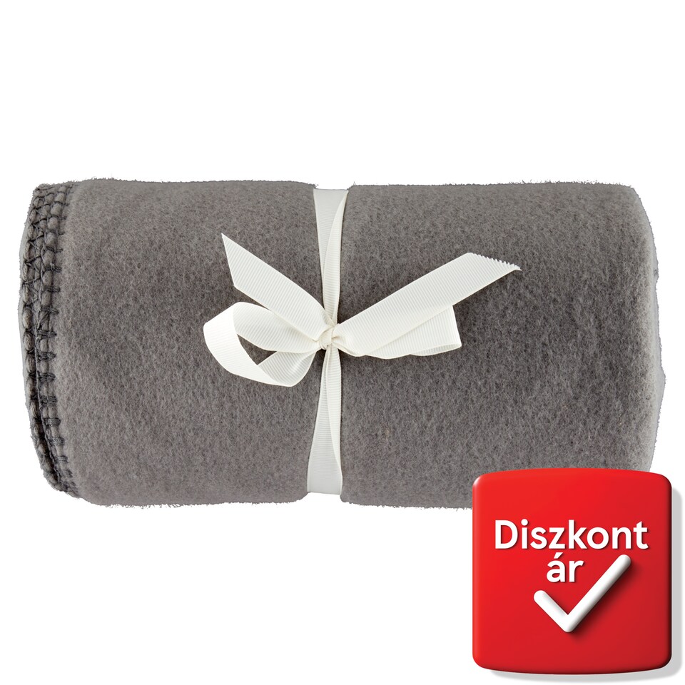 Tesco Dark Grey Fleece Throw 130 cm x 160 cm