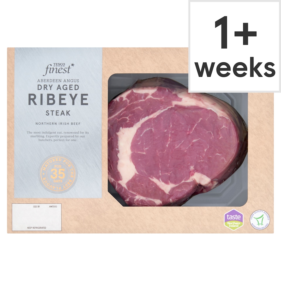 Tesco Finest Aberdeen Angus Dry Aged Ribeye Steak 350g