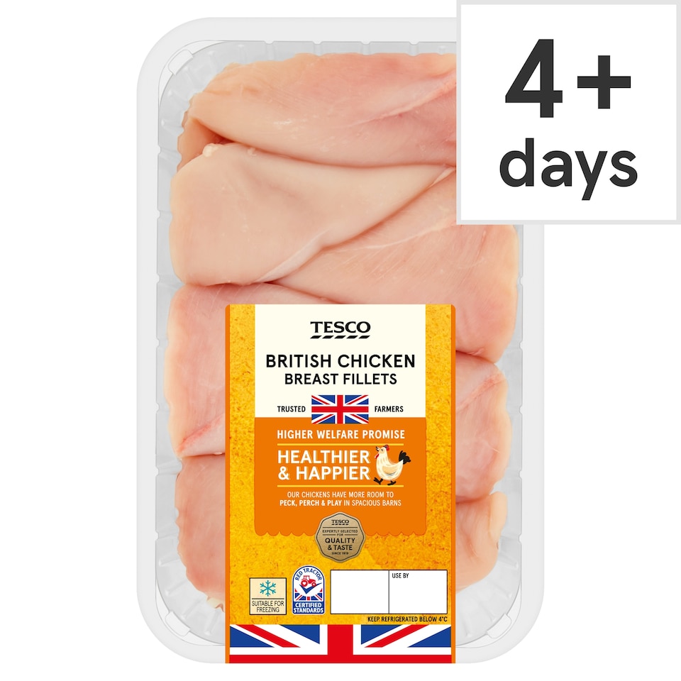 Tesco British Chicken Breast Fillets 1KG