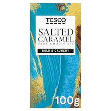 Tesco Dark Chocolate Salted Caramel 100G