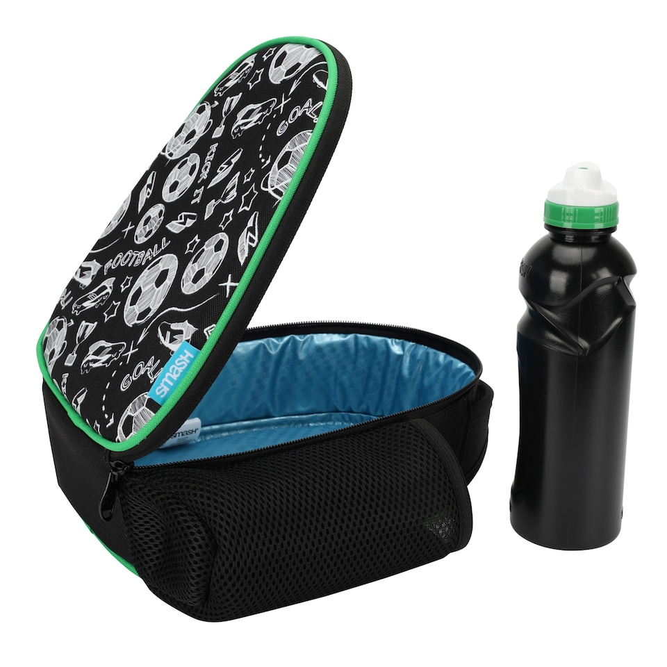 image 1 of Smash Football Lunch Bag and Water Bottle Combo