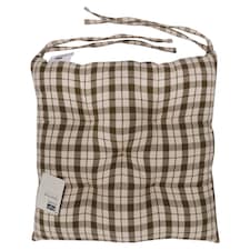 F&F Home Gingham Green Seat Pad