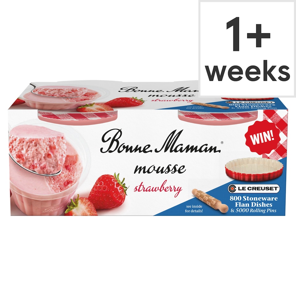 image 1 of Bonne Maman Strawberry Mousse 2 x 70g