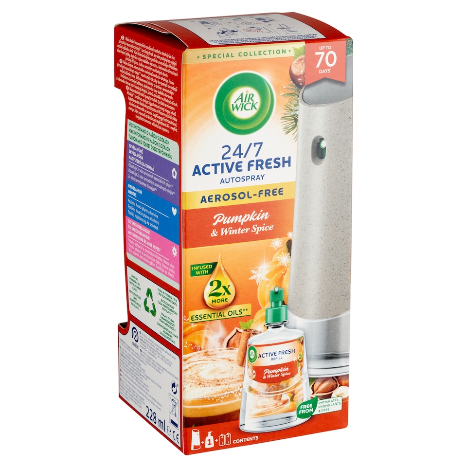 Air Wick Active Fresh Fűszeres Sütőtök Varázs készülék és utántöltő 228 ml
