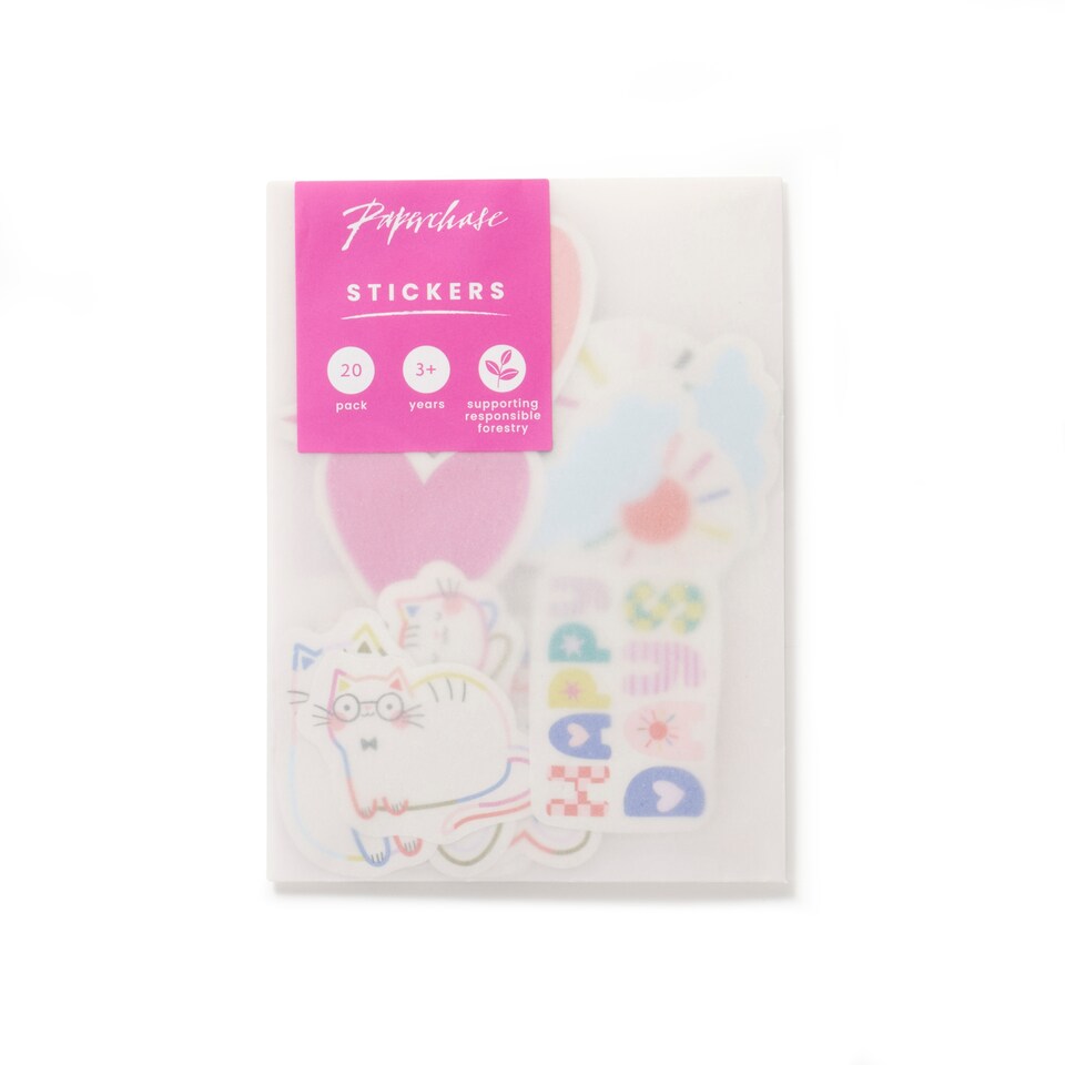 image 1 of Paperchase Terrazzo Cats Sticker Sheet