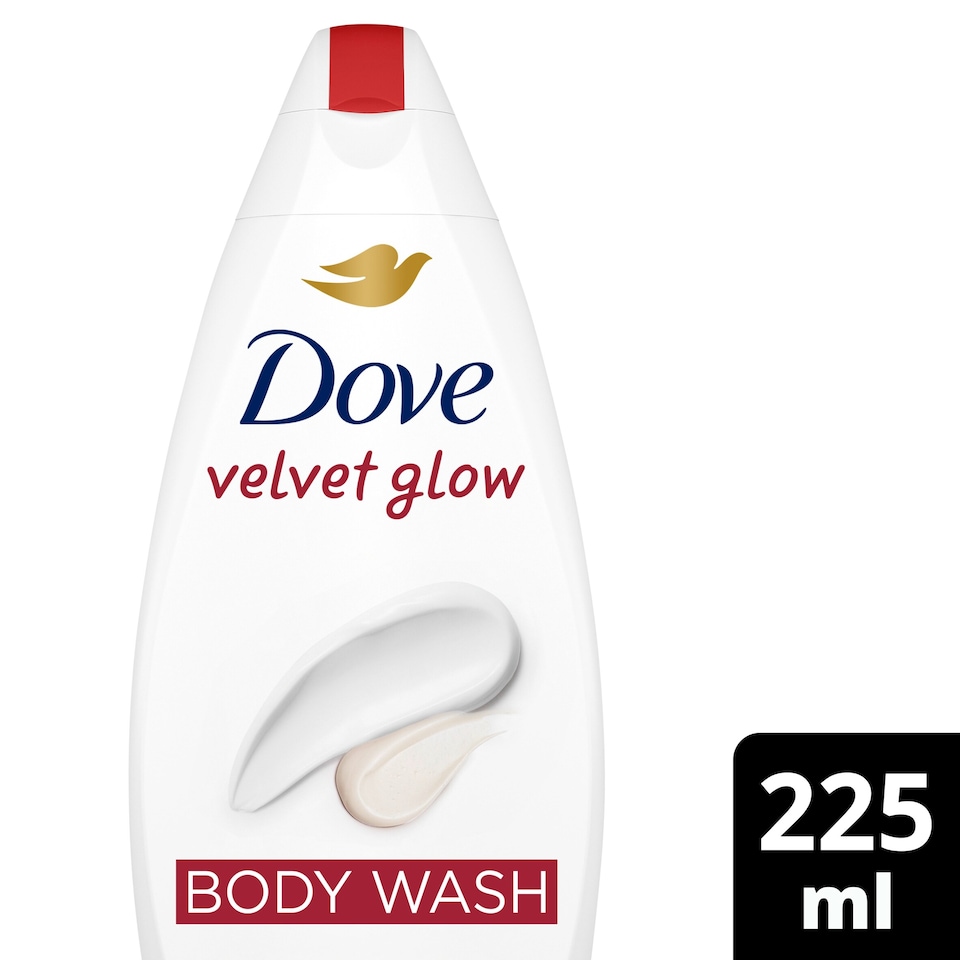 image 1 of Dove Silky Velvet 24hr Moisturisation Body Wash Shower Gel 225ml