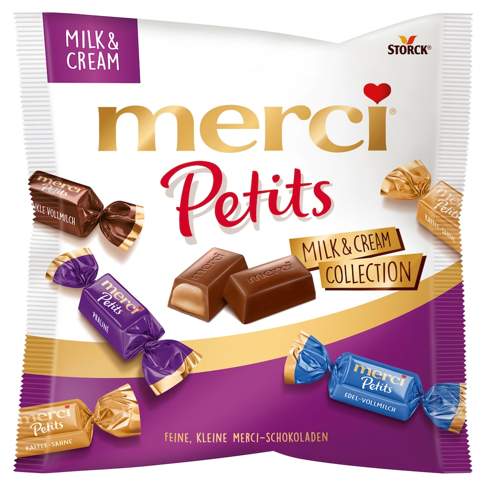 Storck Merci Petits Milk & Cream Collection 4 csokoládékülönlegesség 125 g